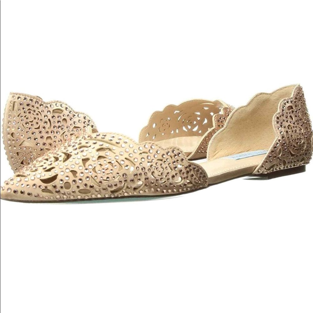 Betsey Johnson Lucy D'Orsay Rhinestone Flats